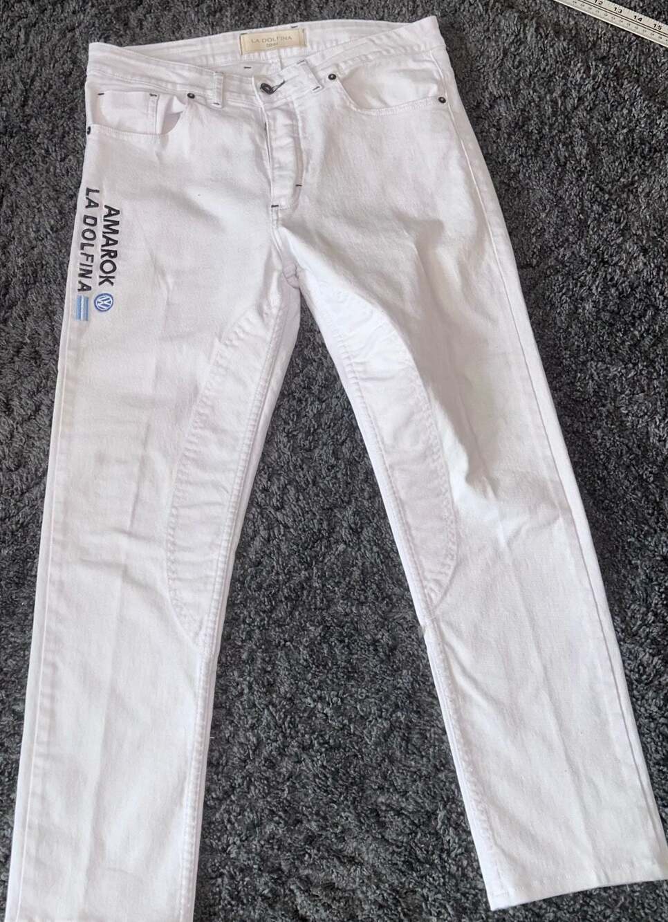 La Dolfina Amarok Volkswagen Polo Breeches Riding Jeans White Size 30